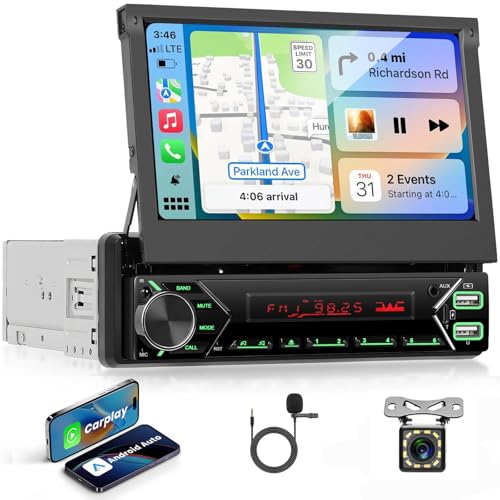 VECHTEL Autoradio 1 Din Avec Carplay Android Auto Sans Fil