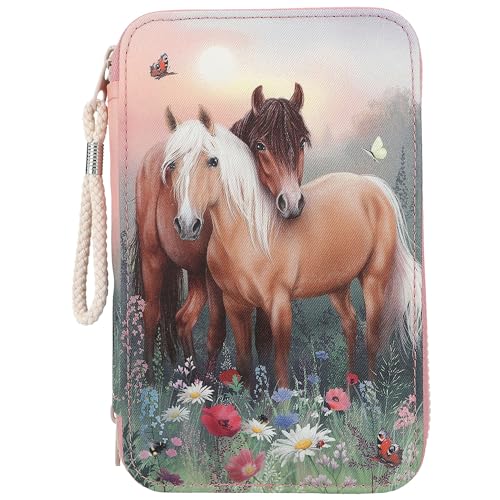 Depesche 12869 Miss Melody Flowers - Gefüllte 3-Fach Federtasche...