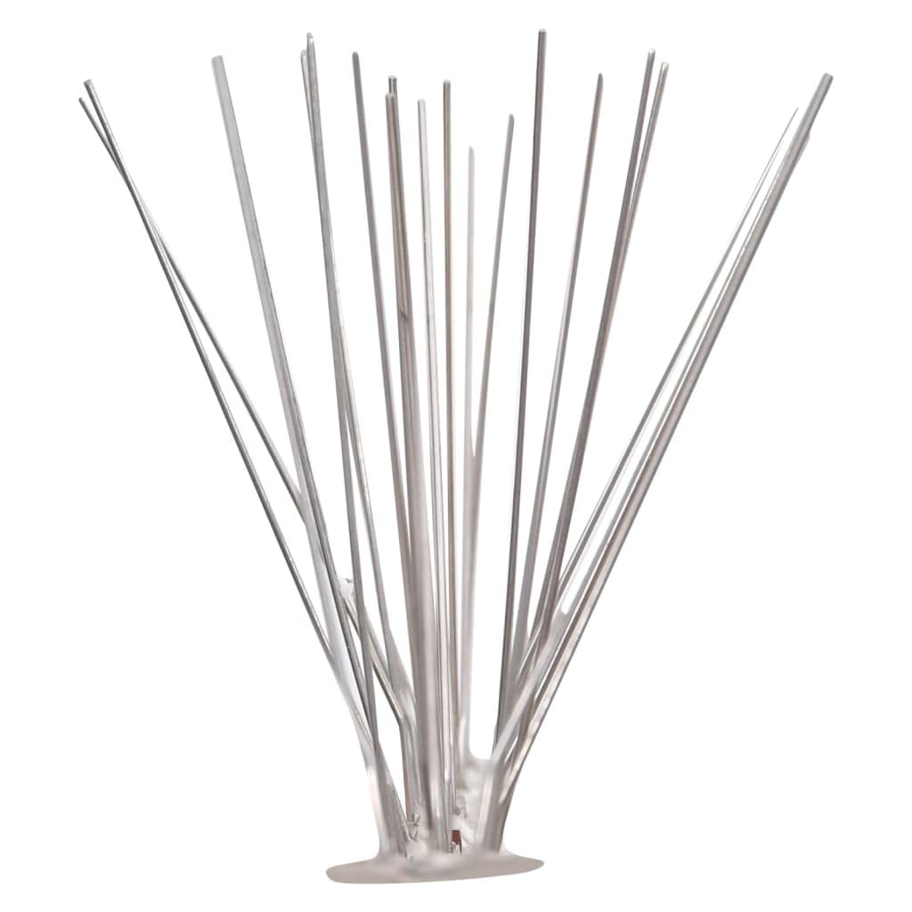 Set Dissuasori per Uccelli e Piccioni 10 pz Acciaio 5 File 5 m,Forniture domestiche,Controllo infestanti,Repellenti,Repellenti per animali-149132