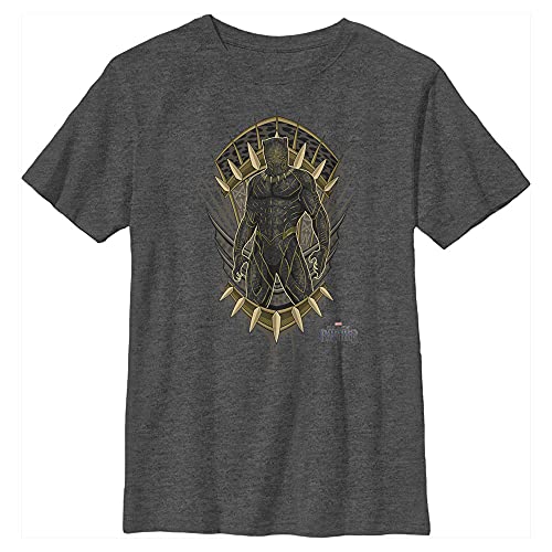 T-shirt Black Panther Marvel pour garçon en gris foncé taille XS avec motif Jaguar