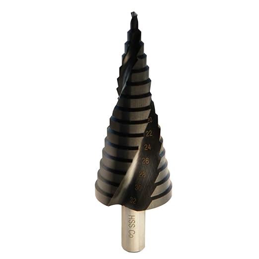 4-32mm Metric 5% Cobalt Step Drill Bit for Stainless Steel and Hard Metal (15 Steps)