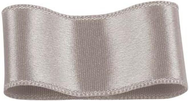 RibbonBon シルクダブルサテンリボン #060 ライトグレー 15mm幅 巻(30m) 9サイズ50色展開