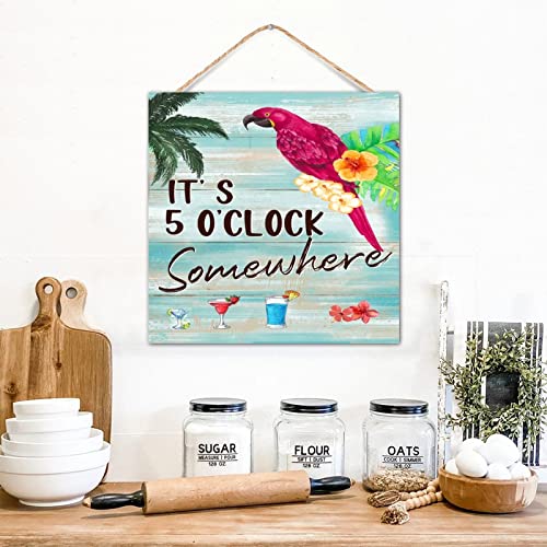Cadeau maison personnalisé panneau en bois fleurs et plage pour déco murale - 2
