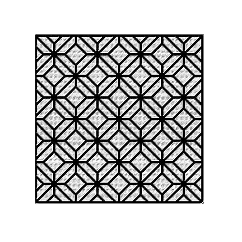 Plastic Embossing Folder (6'' x 6'' | Geometric Squares) Paper Crafts Plastic Textured Impressions for Card Making Scrapbooking