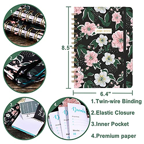 Dagboek 2022 - A5 weekplanner van januari 2022 tot december 2022, hardcover, pennenhouder, binnenvak, 21,5 x 15,5 x 1,5… - Image 3