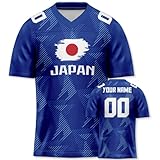 Custom Football Jersey,2024 Japan National Soccer Desgin,Fashion Country Colorways for Football & Soccer Fans Gift,Personalized Your Favorite Name and Number for Men,Women,Youth,Kids