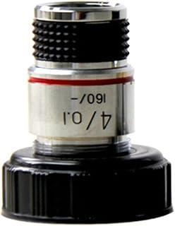 XuuSHA Acessórios de microscópio digital portátil 4X 10X 40X 100X 100X Lente objetiva acromática microscópio Objetivo Acessórios de microscópio (Cor: 4)