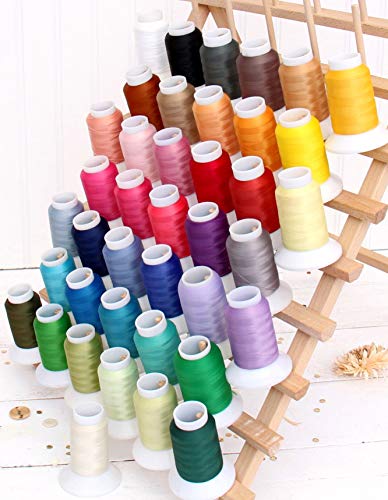 Wooly Nylon Thread By Threadart - 40 Color Set - 1000 Meter Spools - Serger Sewing Stretchy Thread #TOP1