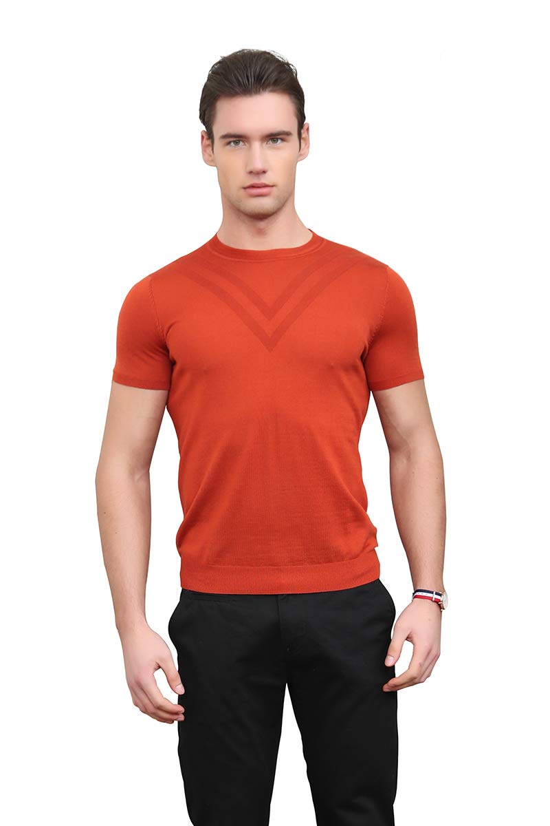 zhili Męski t-shirt z okrągłym dekoltem