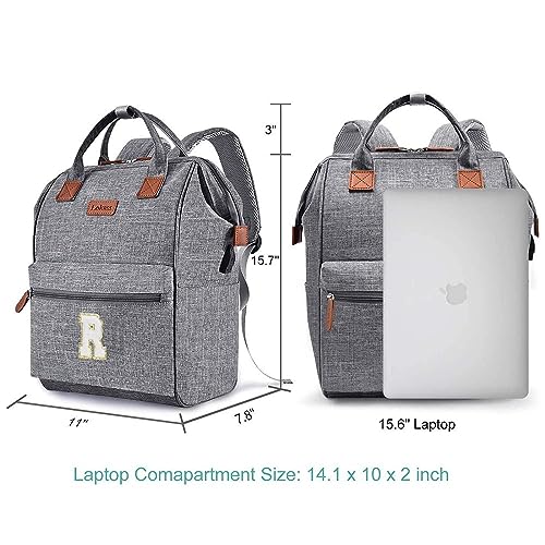 Personalized Initial Laptop Backpack for Women-Waterproof Teacher Backpack/College Backpack/Nurse Backpack for Work,Travel Bckapack with 15.6" Laptop Compartment-Birthday Gift for Women4