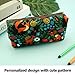LParkin Woodland Animals Fox Canvas Pencil Case Fabric Zipper Pouch Gift For Friends Red Fox Zipper Pouch Gadget Bag Make Up Case Cosmetic Bag Stationary Kawaii Box