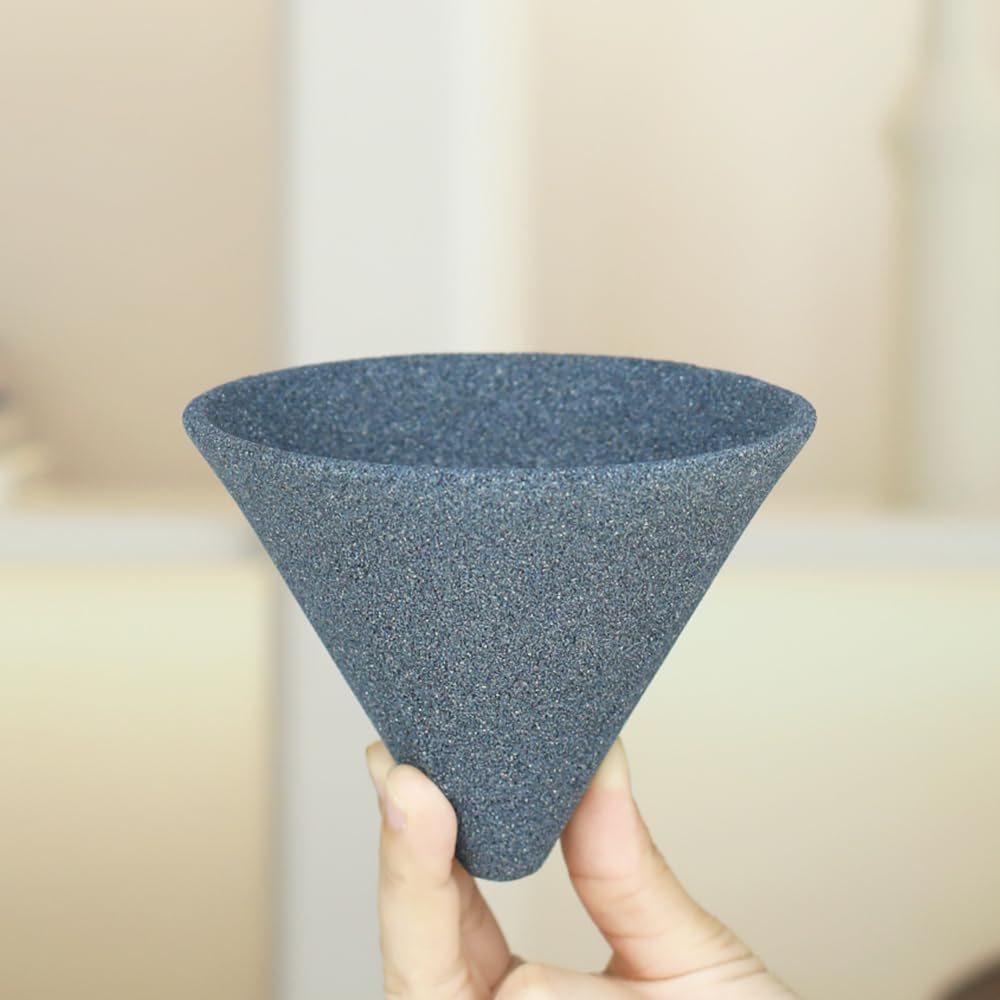 Filtro de café de cerámica microporoso, taza de goteo hecha a mano, no requiere papel, reutilizable para té y (Golden shelf)