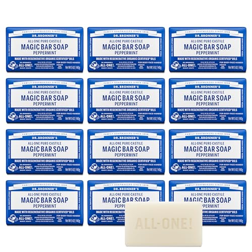 Dr. Bronner's Pure-Castile Magic Bar Soap (Peppermint, 5oz, 12-Pack) –