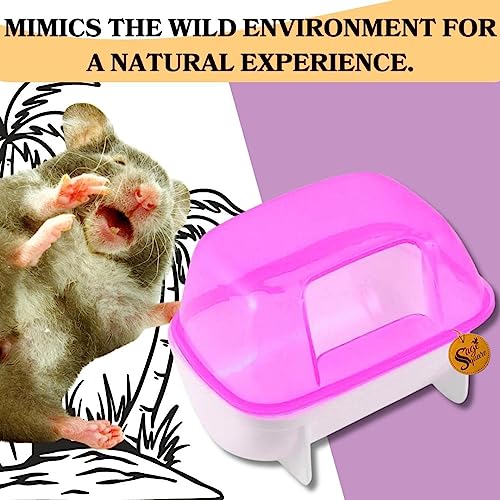 Image of Sage Square Bath Sand Tub for Hamster, Dwarf, Gerbil, Chinchilla, Mice - Enhance Your Pet's Hygiene in Style, Provide Your Pets with a Relaxing Bathing Area.