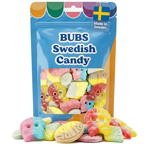 Image of Bubs Swedish Candy Mix - 1 LB Assorted Fruity, Sour & Sweet Gummy Candy | Nordic Treats for Snack Lovers