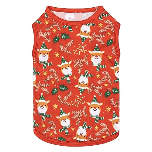 Image of CuteBone Dog Shirts 2-Pack Soft Pet Clothes Breathable Summer Vest for Small Puppy and Stretchy Cat Apparel