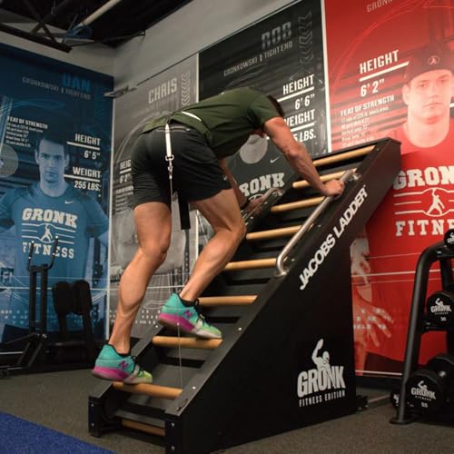 Image of JACOBS LADDER Gronk Edition Step Machine, Gronk Edition | Black | Dimensions 76 inch x 27.25 inch x 65.5 inch | 300 lbs