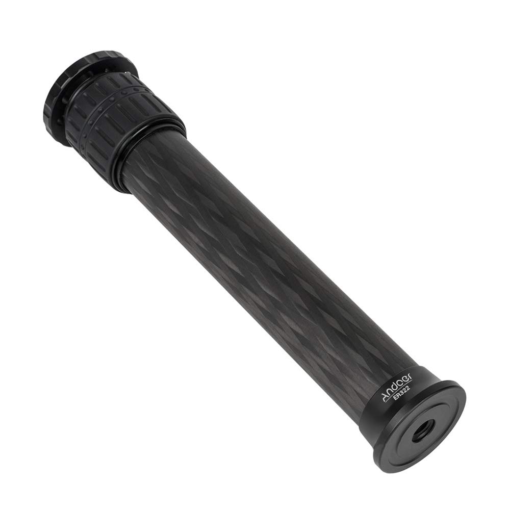 Andoer - Columna Central de trípode de Fibra de Carbono con Barra de extensión de cardán, diámetro de Tubo de 32 mm, Capacidad máxima de Carga de 15 kg
