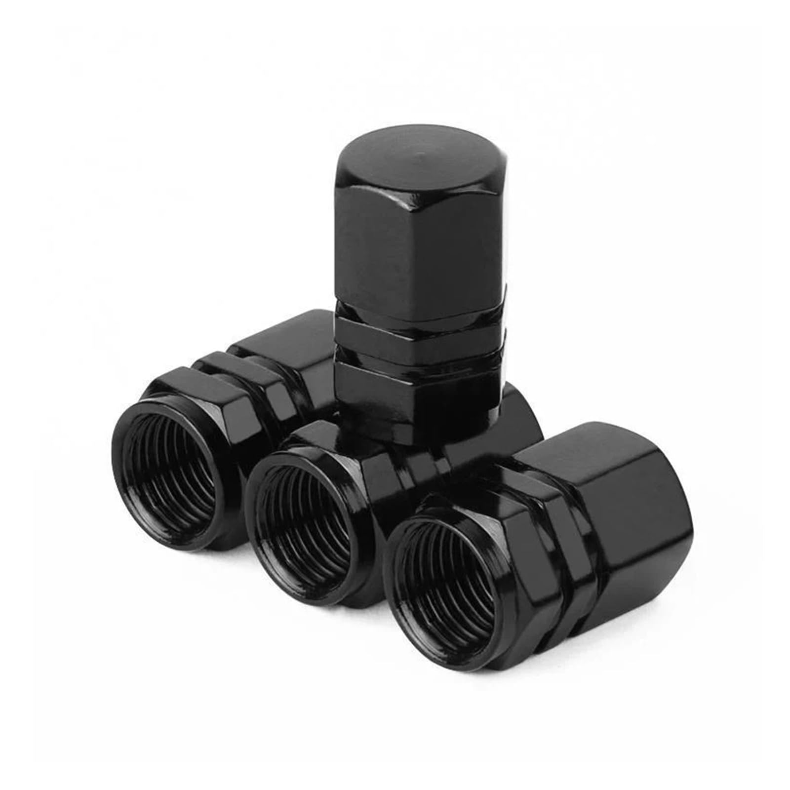 4/8Pcs Aluminum Alloy Tire Valve Caps Dustproof Waterproof for Car Motorcycle(4pcs Orange)