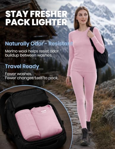 Image of Iguana Womens 100% Merino Wool Base Layer Set Active Thermals
