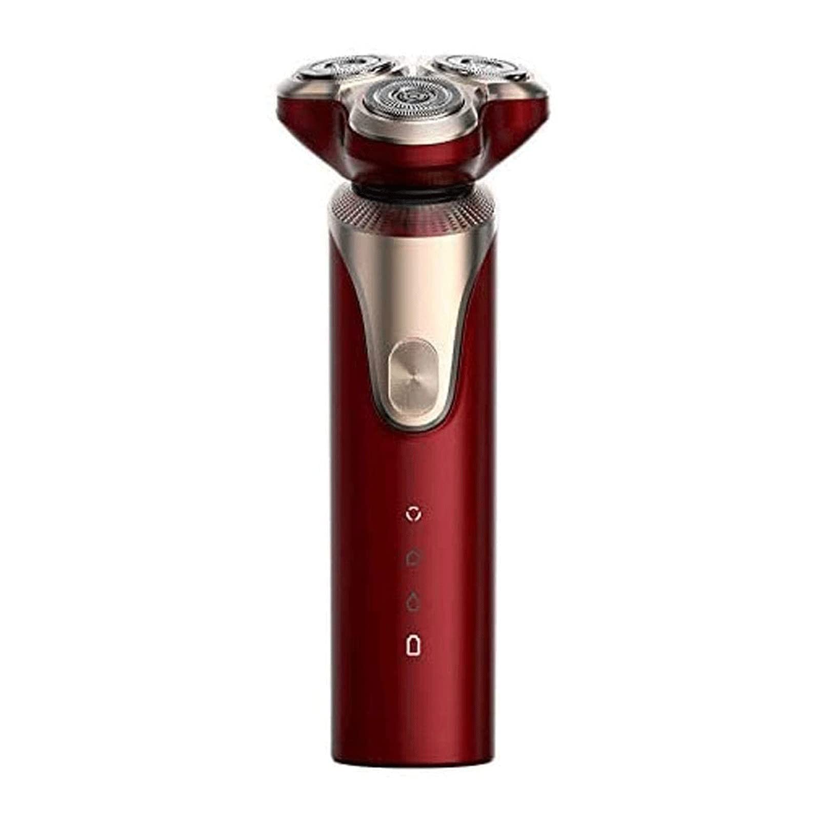 Electric Razor for Men Cordless Rechargeable Electric Shaver 3D Rotary Design Wet Dry Use LED Display Color Red