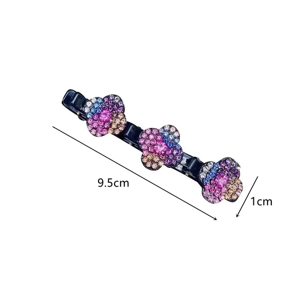 FZLANQ 4 Pcs Duckbill Hair Clips Girl Chopped Hairpin Fabric Hair Bands Braided Hair Clips Rhinestone Hair Clips for Girl Woman Hair Accessories - Image 2