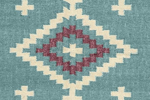 Tapis multi-usage laine et jute bleu et violet tapis grand trafic cuisine
