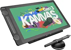 Mesa digitalizadora HUION KAMVAS 16 (Gen 3) Tablet de Desenho com Tela, Suporte Ajustável, 2.5K QHD,Mac, PC, Android-15,8 polegadas
