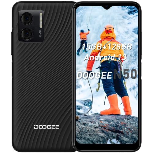 DOOGEE N50 Teléfono Móvil, Smartphone Android 13 50MP + 8MP, 15 GB RAM + 128 GB ROM, Móviles con...