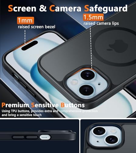 Image of EGOTUDE Frosted Case for iPhone (iPhone 15) Black
