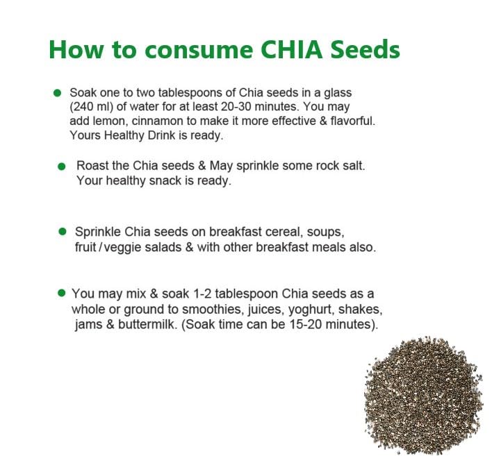 3V PRODUCTS Natural Chia Seeds 400g for Eating | Healthy Snack for Immunity Booster | Rich in Fiber | Diet Snacks for Weight Loss 3