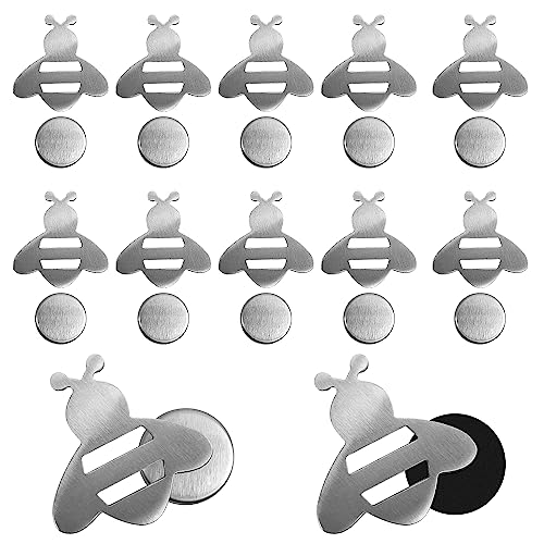 Pesi Per Tovaglie Com-four&reg; - 8 Clip Magnetiche In Acciaio Inox, Design Farfalla, 60g L'una