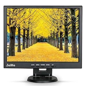 JaiHo 15 Inch LCD Monitor Display – 1024×768 Resolution HDMI PC Monitor Color Screen, Home Security Monitor with VGA/HDMI/BNC/AV/USB Earphone Input, Built-in Dual Speakers