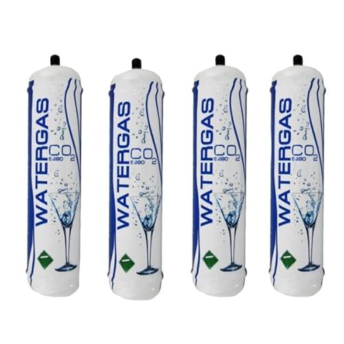 TermoidraulicaRV® 4 bombole CO2 monouso e290 uso alimentare acqua frizzante per gasatori e refrigeratori acqua attacco M11x1 Edenya®