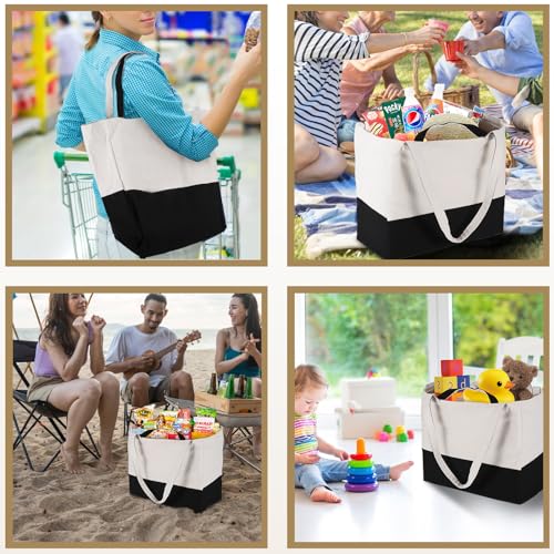 LINICE-Reusable-Grocery-Bags-Shopping-Bags-for-Groceries-Foldable-Heavy-Duty-Canvas-Tote-Bag-Washable-Canvas-Bag-with-Handles