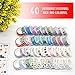 WAPETASHI 40 Rolls Washi Masking Tape Set, Decorative Adhesive Tape for Crafts, Scrapbooks, Bullet Journals,Planners, Each Rolls 5.4yd Total 218yd
