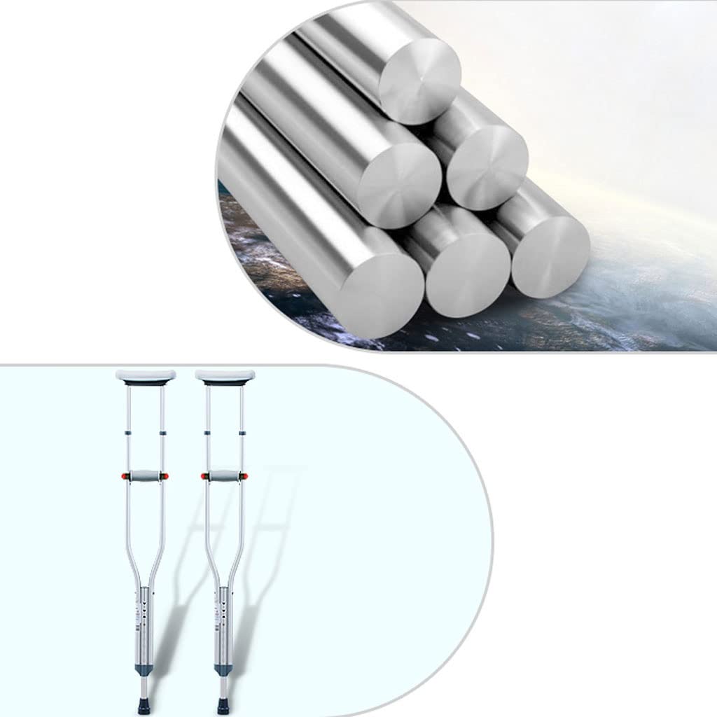 GCX- Muleta de bastón for Axilas, bastón de Doble muleta for Adultos, muleta única Multifuncional, muleta Ligera Antideslizante Ajustable for fracturas Firma