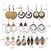 10 Pairs Vintage Dangle Earrings for Women Boho Jewelry Set Sunflower Geometric Teardrop Earring Christmas Gifts