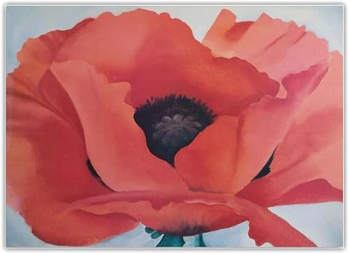LHHJF LJHFA Famous Georgia O'Keeffe Wall Art Georgia O'Keeffe Poster Poppy Canvas Painting And Prints Home Living Room Decor Wall Picture 40x60cm No Frame