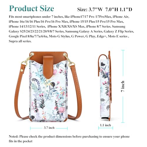 Image of Peacocktion Small Crossbody Cell Phone Purse for Women, Lightweight Mini Small Crossbody Bags for Women with Card Slots
