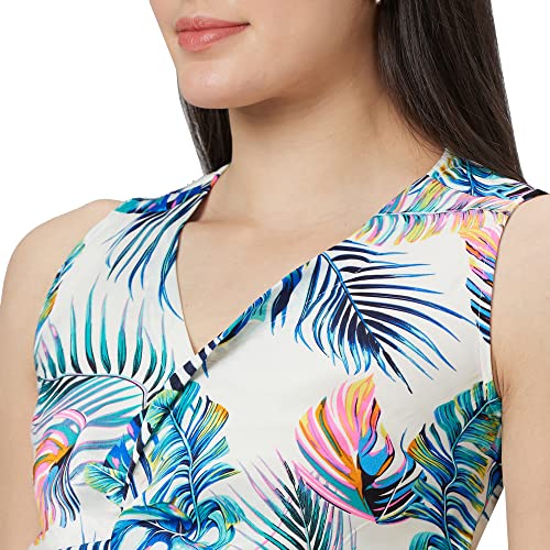 Image of Globus Women White Solid Sleeveless Top