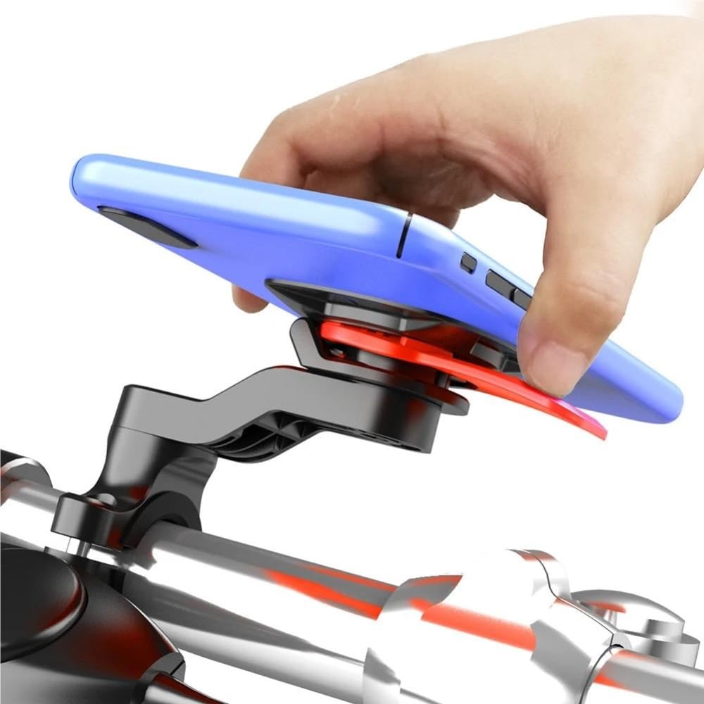 Support De Téléphone Universel Pour Moto Avec Amortisseur Vibrations Et Fixation Au Guidon Compatible Les Téléphones 4,7 À 2 Pouces(Shock-absorber)