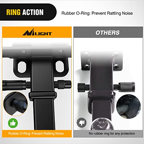 Image of Nilight Trailer Hitch Lock Pin 5 /8 inch Locking Receiver Hitch Pin Keyed Unique Weatherproof Anti-Theft Lockable Fits 2 inch 2-1 /2 inch Receiver Extra Long 3-1 /4 inch Span Tow Truck Boat Bike Truck