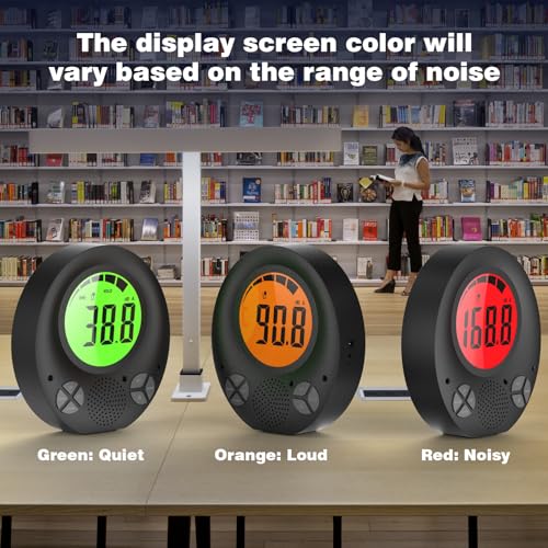 digital decibel meter with diy voice warning function wall hanging sound level meter 35db to 135db with alarm quiet please sound level meter for schools hospitals temples libraries theaters