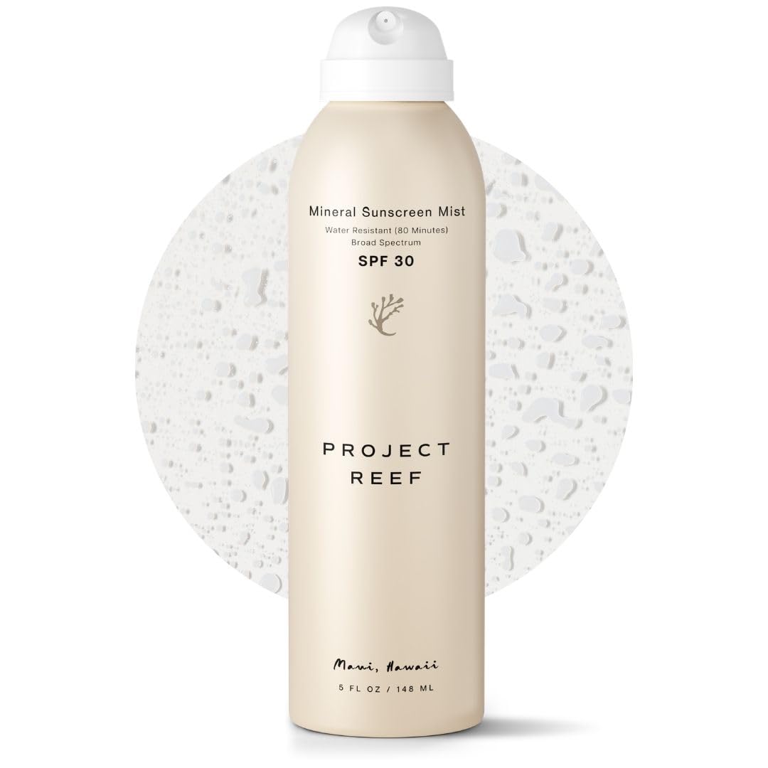 Project Reef Spray protettivo solare minerale SPF 30, senza spray, blocco solare in zinco sicuro per le barriere, con ingredienti naturali, per tutti i tipi di pelle