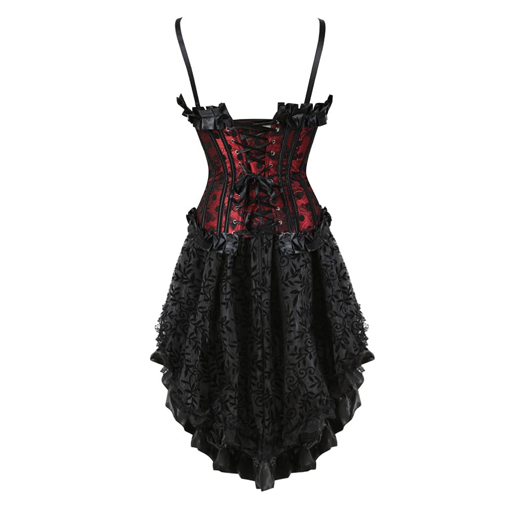 Hengzhifeng Corsetto con Gonna Donna Elegante Corpetto Costumi Halloween