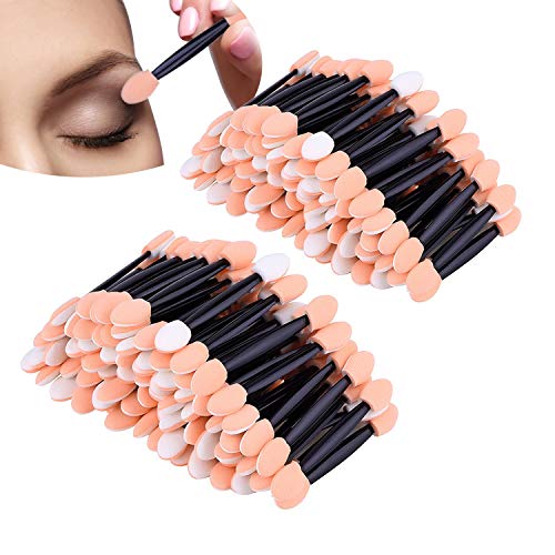 Kingtree 200 PCS Eyeshadow Applicators, Disposable Eyeshadow Brush Dual Sides Eye Shadow Sponge