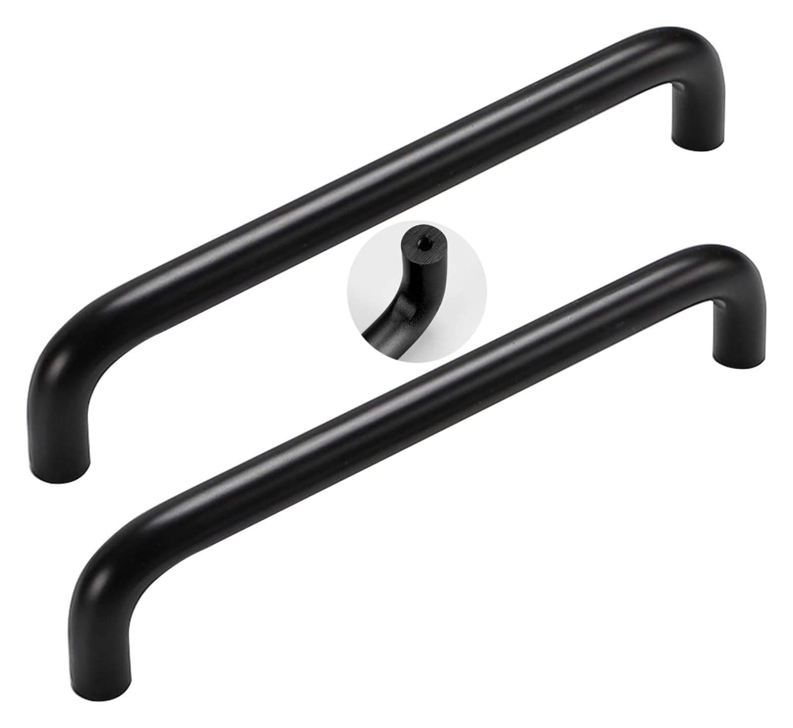 VOPLIVAT Kitchen Cupboard Handles, Black Aluminum Alloy Bow Wardrobe Door Handles, 2pcs Multiple Sizes(Hole Distance 256mm)