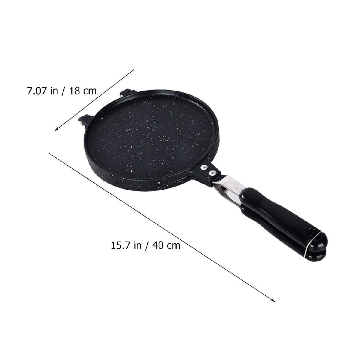Toyvian Macchina per Pancake Cone in Lega di Alluminio Nera, Antiaderente | Uso Domestico e Negozio, Struttura Multifunzione, Formato Rotondo per Preparazioni da Forno