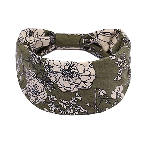 Headbands For Women, 6 Pcs Wide Boho Headbands Elastic Bandana Non Slip Sweat Fashion Large Headwraps Hair Bands Headwear Fit All Head Sizes For Workout, Sports, Running, Yoga (Set 2) #TOP2